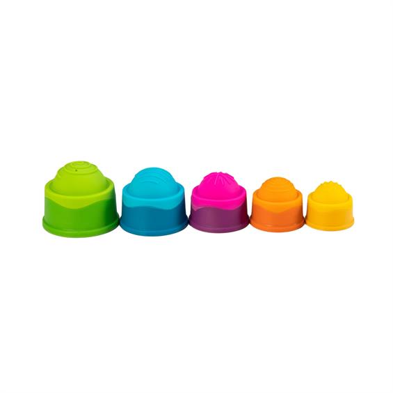 Пірамідка тактильна Чашки Fat Brain Toys dimpl stack  (F293ML) - зображення 3