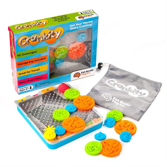 Головоломка Різнокольорові шестерінки Fat Brain Toys Crankity (FA140-1) - зображення 6