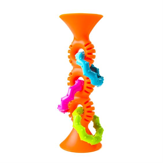 Прорізувач-брязкальце на присосках Fat Brain Toys pipSquigz Loops помаранчевий  (FA165-1) - зображення 3