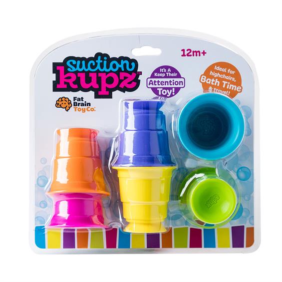 Іграшка тактильна М'які чашки Fat Brain Toys Suction Kupz 6 штук  (FA183-1) - зображення 5