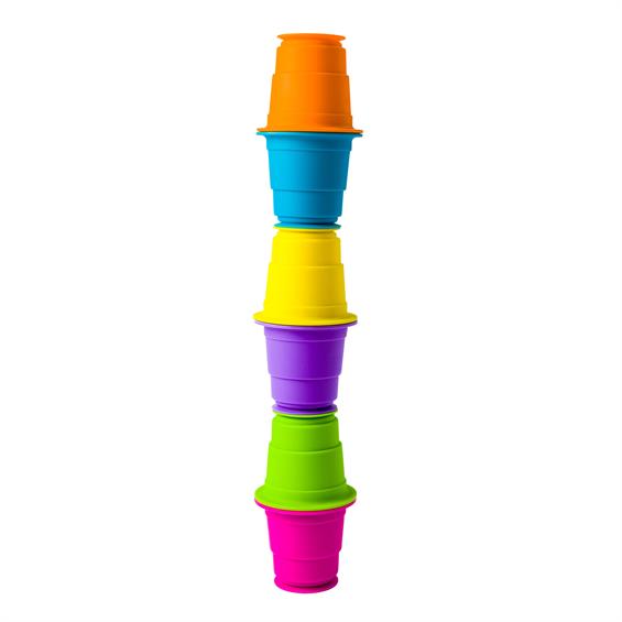 Іграшка тактильна М'які чашки Fat Brain Toys Suction Kupz 6 штук  (FA183-1) - зображення 7