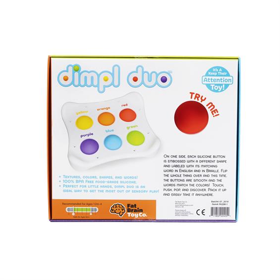 Іграшка сенсорна Колір Форма Назва Fat Brain Toys Dimpl Duo Брайль  (FA208-1) - зображення 5