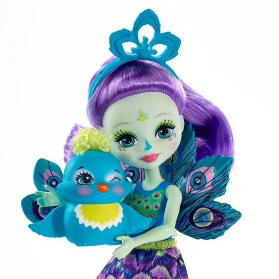 Лялька Enchantimals Пава Петтер 15 см з улюбленцем (FXM74) - зображення 2