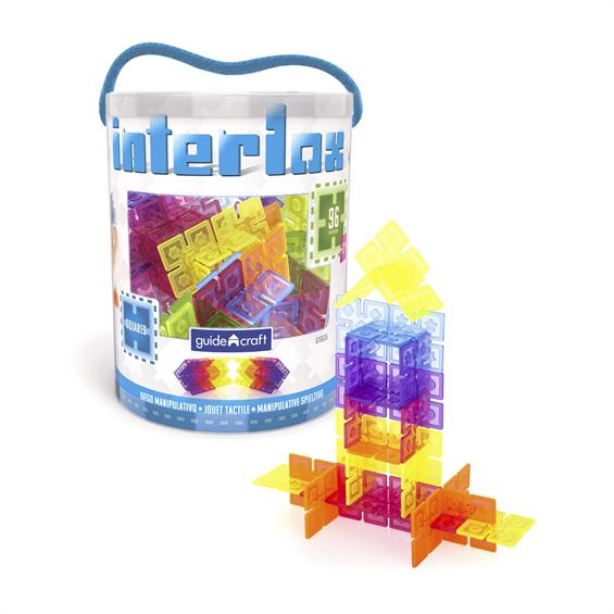 Конструктор Guidecraft Interlox Squares Квадрати, 96 деталей (G16835) - зображення 3