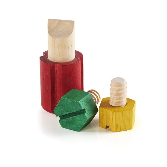 Дерев'яна розвивальна іграшка Guidecraft Manipulatives Закрути гвинтики (G2003) - зображення 4