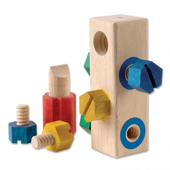 Дерев'яна розвивальна іграшка Guidecraft Manipulatives Закрути гвинтики (G2003) - зображення 1