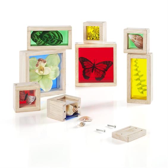 Ігровий набір блоків Guidecraft Natural Play Скарби в кольорових ящиках (G3085) - зображення 4