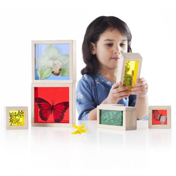 Ігровий набір блоків Guidecraft Natural Play Скарби в кольорових ящиках (G3085) - зображення 14