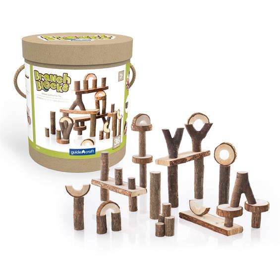 Дерев'яний ігровий набір Guidecraft Natural Play Палиці та бруски, 36 шт. (G6770) - зображення 3