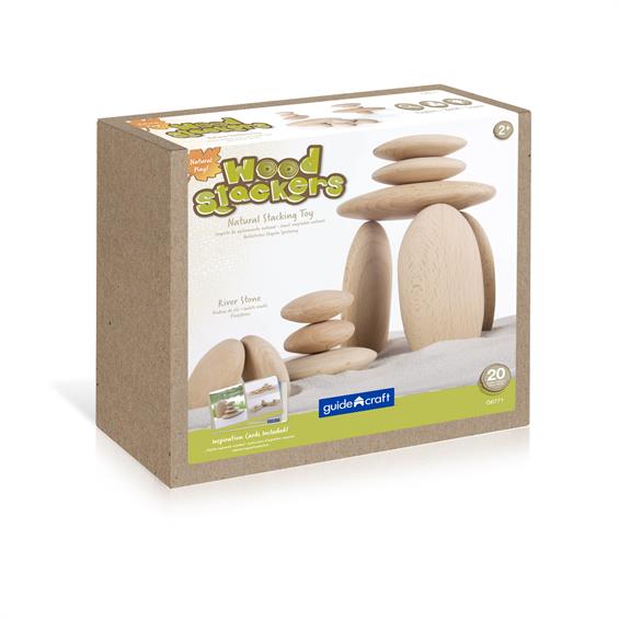 Дерев'яні блоки Guidecraft Natural Play Округлі камінці (G6771) - зображення 10