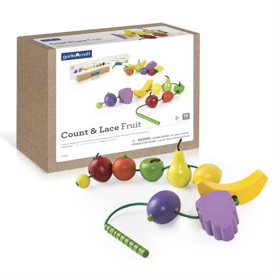 Дерев'яна шнурівка Guidecraft Manipulatives Фрукти (G6803) - зображення 1