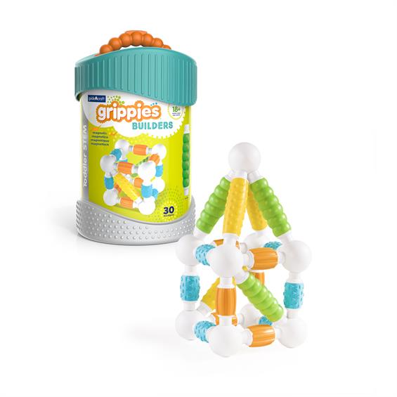Магнітний конструктор Guidecraft Grippies Builders, 30 деталей (G8312) - зображення 3