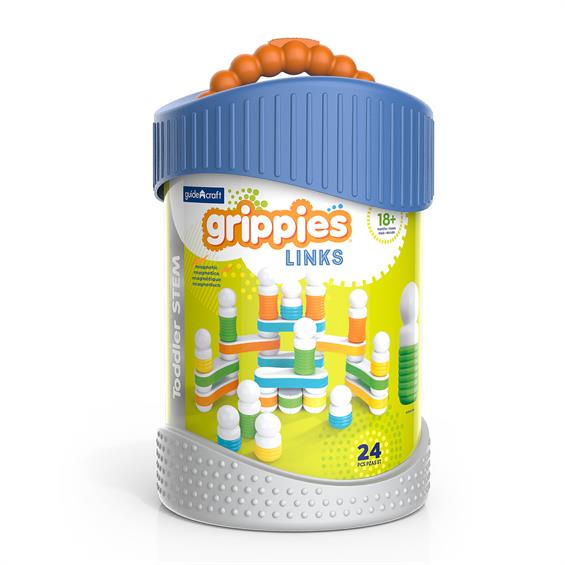 Магнітний конструктор Guidecraft Grippies Links, 24 деталей (G8318) - зображення 8
