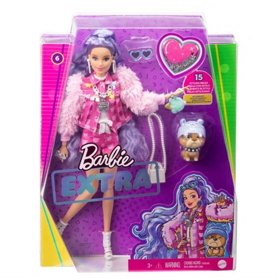 Лялька Barbie Extra з бузковим волоссям 29 см (GXF08) - зображення 6