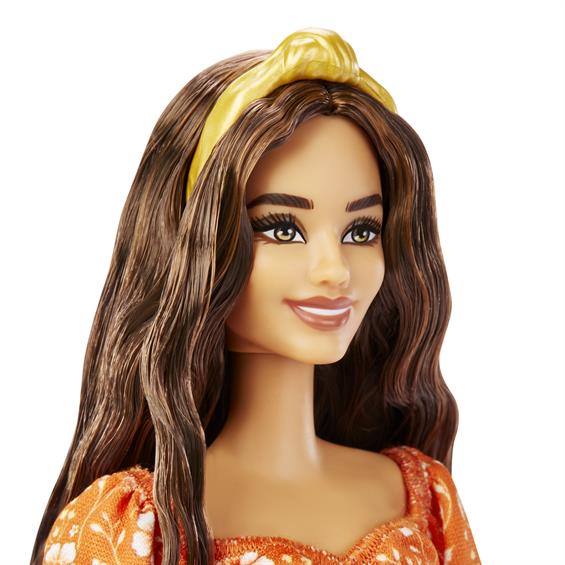 Лялька Barbie Модниця в помаранчевій квітчастій сукні 29 см (HBV16) - зображення 3
