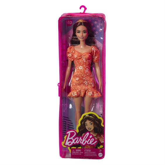 Лялька Barbie Fashionistas Модниця в оранжевій квітковій сукні 29 см (HBV16) - зображення 5