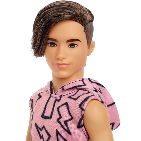 Лялька Кен Barbie Fashionistas Модник у безрукавці з блискавками 29 см (HBV27) - зображення 2