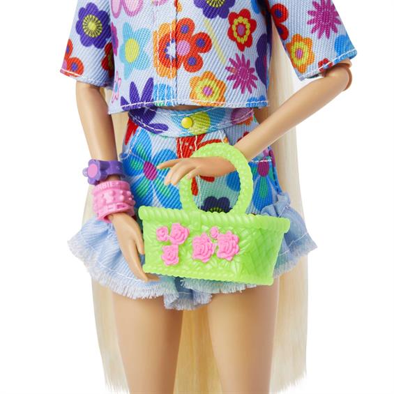 Лялька Barbie Екстра у квітчастому образі 29 см (HDJ45) - зображення 5