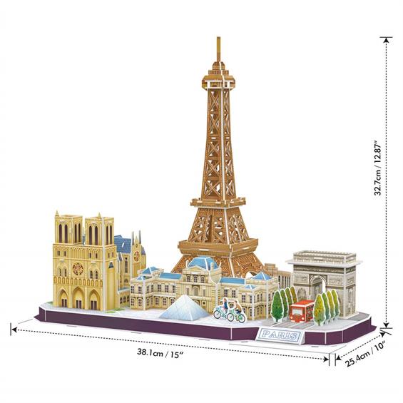 Тривимірна головоломка-конструктор CubicFun City Line Париж (MC254h) - зображення 5
