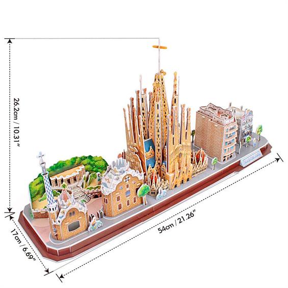 Тривимірна головоломка-конструктор CubicFun City Line Барселона (MC256h) - зображення 6