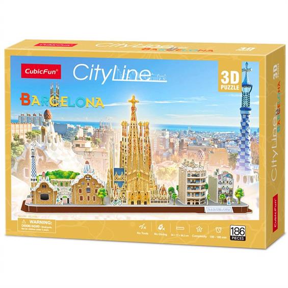 Тривимірна головоломка-конструктор CubicFun City Line Барселона (MC256h) - зображення 9