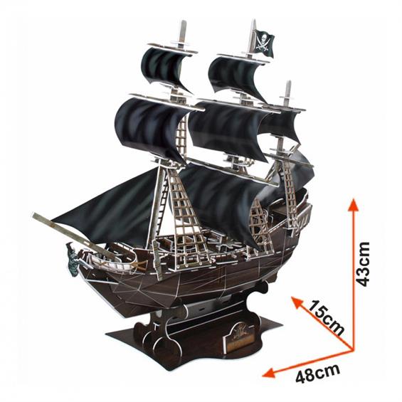 Тривимірна головоломка-конструктор CubicFun Корабель Помста Королеви Анни (T4005h) - зображення 2
