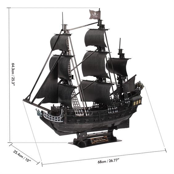 Тривимірна головоломка-конструктор CubicFun Корабель Чорної Бороди Помста Королеви Анни (великий) (T4018h) - зображення 4